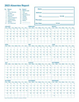 2623 Absentee Report