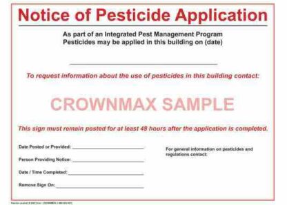 2651 notice of pesticide application