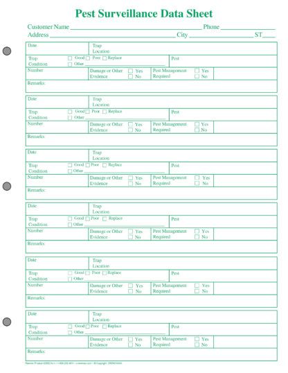 2652 Pest Surveillance Data Sheet