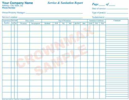 2655 service & sanitation report