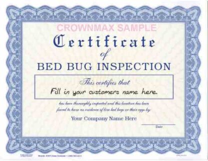 2671 bed bug certificate