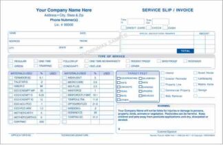 2683 Service Slip Invoice