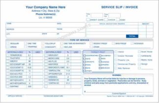 2683 Service Slip Invoice