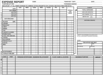 2788 - weekly expense report