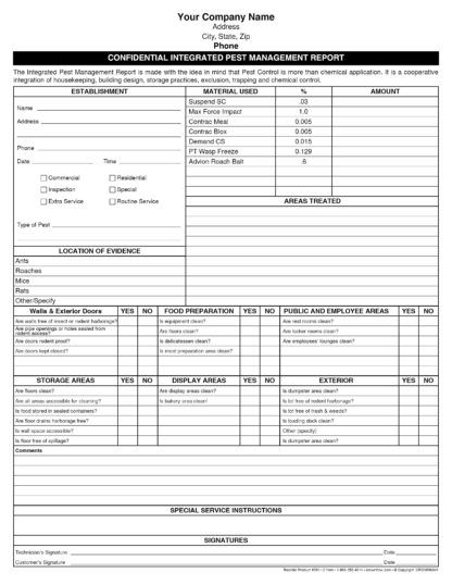 2911 Confidential Integrated Pest Control Management Report - Crownmax.com