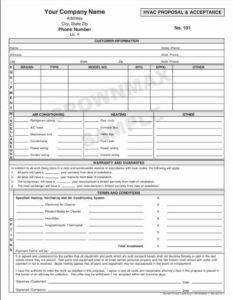 Using your estimate proposal form to drive new business 2 3007 hvac proposal & acceptance
