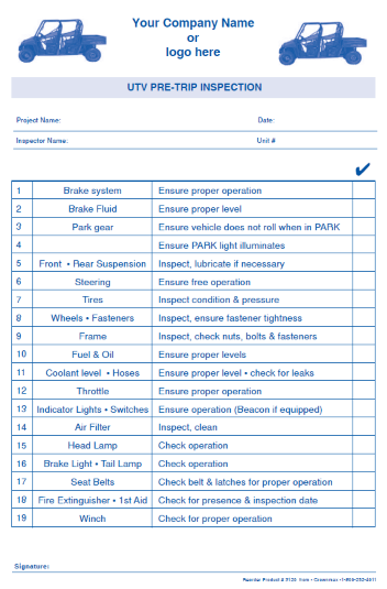 pre trip car inspection cost