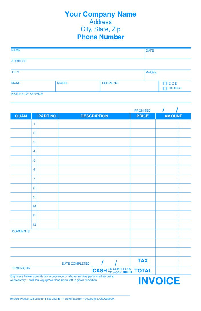 3212 - Service Invoice