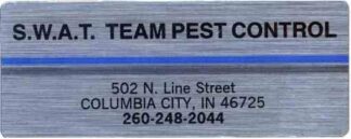 3331 - Brushed Chrome Silver Foil Label