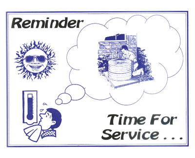 3406 reminder time for service - a/c