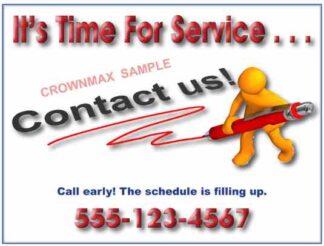 3467 Time For Service Postcard