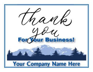 3477 Thank you for your business postcard