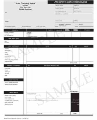 3631 landscaping work order / invoice