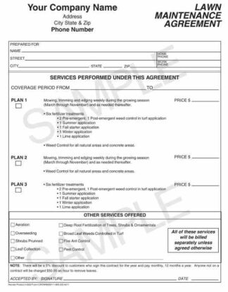 4203 Lawn Maintenance Agreement