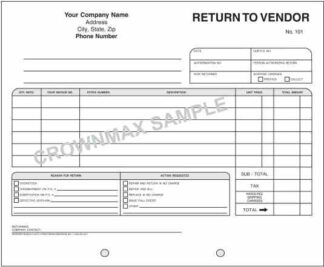 5273 Return to Vendor