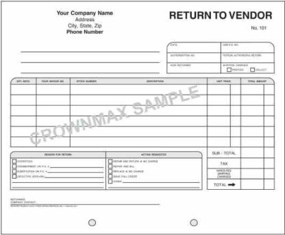 5273 Return to Vendor