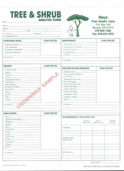 5553 tree & shrub analysis