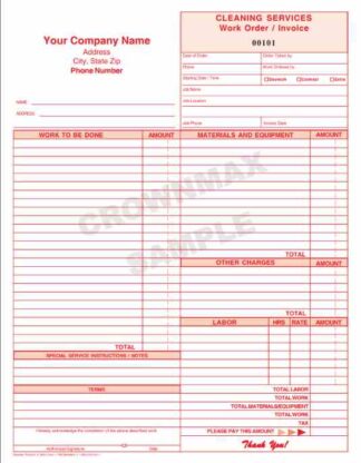 5604 Work Order / Invoice