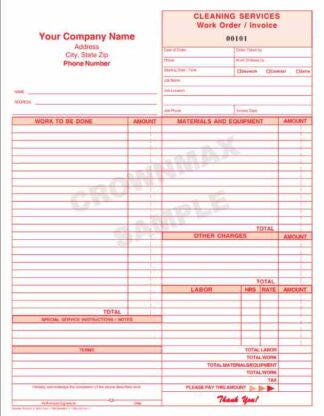 Work Order Invoice