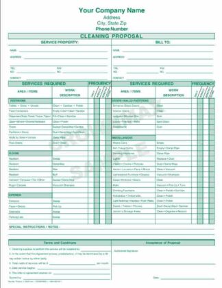 5606 Cleaning Proposal