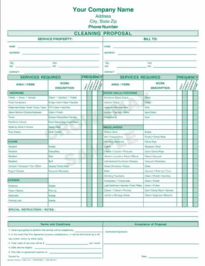 5606 cleaning proposal