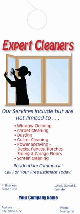 5612 Window Cleaner Doorhanger