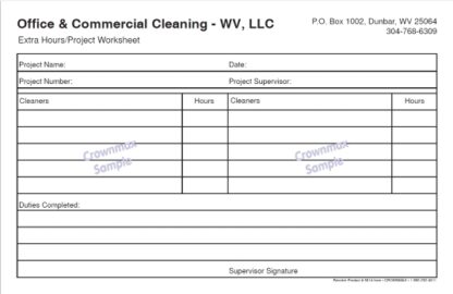 5614 – Extra Hours/Project Worksheet