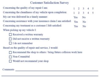 6202 - Body Shop Repair Survey Postcard
