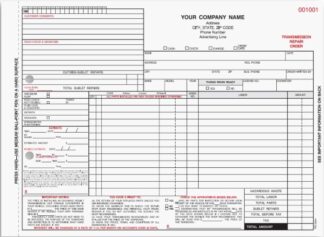 6334-Transmission Repair Order 4pt