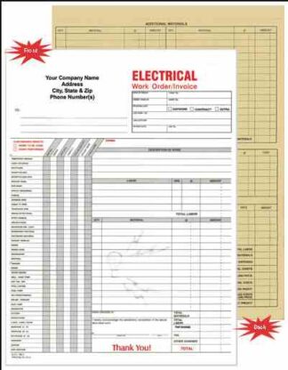 6520 Electrical Work Order / Invoice