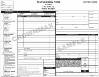 6532 Plumbing Service Invoice