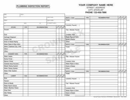 6542 Plumbing Inspection Report