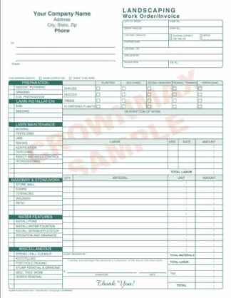 6573 Landscaping Work Order - Invoice