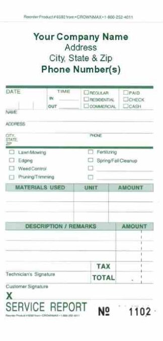 Lawncare Service Invoice