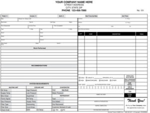 Work order forms 4 6825 flat rate work order / invoice
