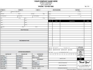 6825 Flat Rate Work Order / Invoice