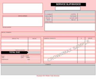 7006 Continuous Service Slip / Invoice