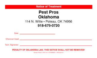 7007 Oklahoma Notice of Treatment Label