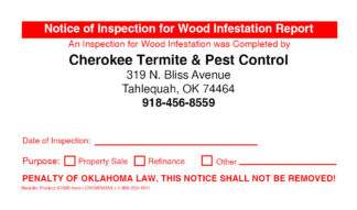 7008 Oklahoma Notice of Inspection Label