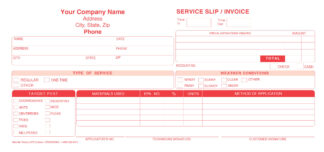 7013 Service Slip / Invoice