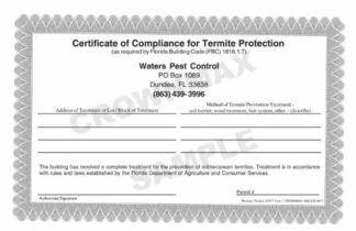 7018 FL Certificate of Compliance