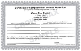 7018 FL Certificate of Compliance
