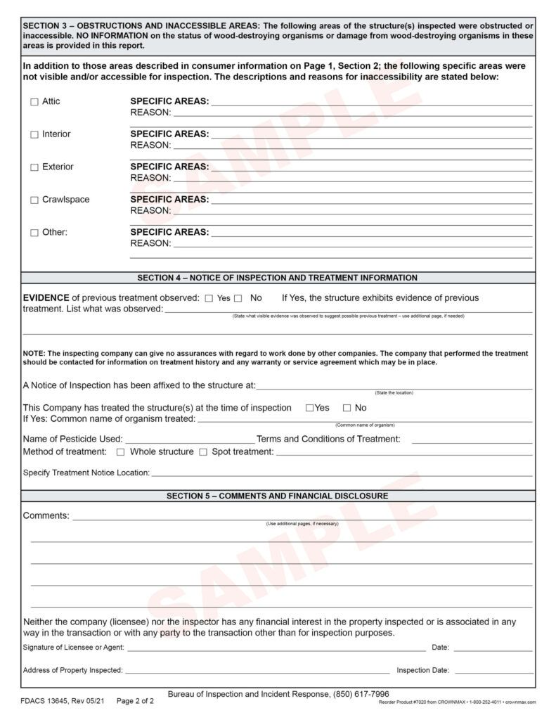 70201 Florida WDO Inspection Report