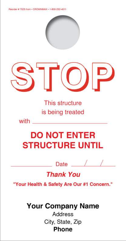 7025 stop treatment door hanger