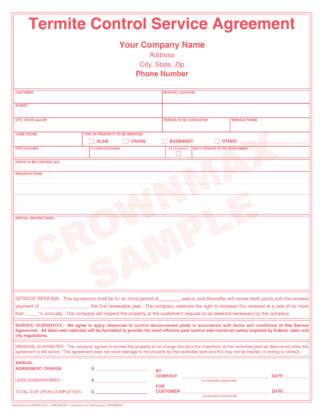 Termite Control Service Agreement