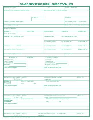 7049/7050 FUMIGATION REPORT