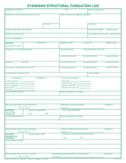 7049/7050 FUMIGATION REPORT