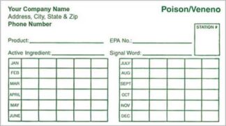 7061 Bait Station Label