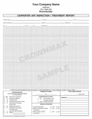 7070 Carpenter Ant Inspection / Treatment Report