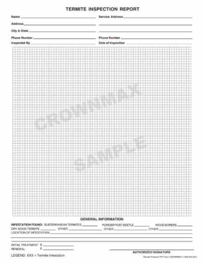 7078 Termite Inspection Report